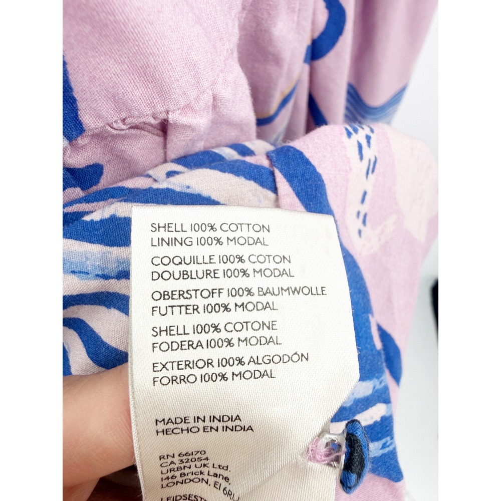 Anthropologie Sarah Gordon for Maeve Pink Blue Floral Halter Maxi Dress Size 8 - Picture 13 of 14